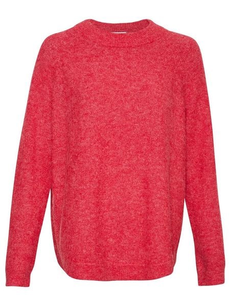 MOSS COPENHAGEN Sweter "Lessine" w kolorze czerwonym rozmiar: M/L. Czerwone swetry Moss Copenhagen, l, bez wzorów, z poliamidu, bez ramiączek. Za 223.46 zł.