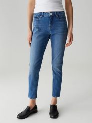 OPUS Dżinsy "Enja" - Skinny fit - w kolorze niebieskim rozmiar: 40/L28. Niebieskie jeansy Opus, l, z aplikacjami, ze skóry. Za 219.95 zł.