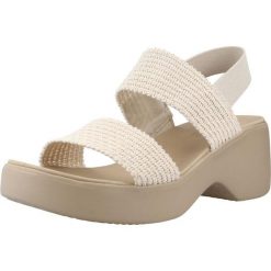 Sandały SKECHERS 119413S Beżowy. Brązowe sandały Skechers, bez wzorów, z materiału, bez obcasa, bez zapięcia. Za 206.99 zł.