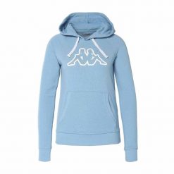 Kappa Bluza Damska Belle Slim. Niebieskie bluzy Kappa, xs, bez wzorów, z bawełny, bez ramiączek, z kapturem. Za 244.15 zł.