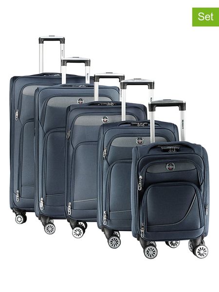 Geographical Norway 5-częściowy zestaw "Show" w kolorze granatowym rozmiar: onesize. Niebieskie walizki Geographical Norway. Za 633.92 zł.