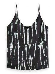 Scotch & Soda Top w kolorze czarnym rozmiar: XL. Czarne topy Scotch & Soda, xl, bez wzorów, z wiskozy, bez kołnierzyka, bez ramiączek. Za 100.99 zł.