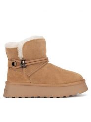 Badura Śniegowce WFA3080-1 Brązowy. Brązowe botki Badura, bez wzorów, ze skóry, bez zapięcia. Za 249.99 zł.