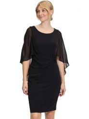 Vera Mont Sukienka w kolorze czarnym rozmiar: 46. Czarne sukienki Vera Mont, bez wzorów, bez kołnierzyka, bez ramiączek, midi. Za 237.73 zł.