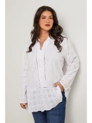 Curvy Lady Tunika w kolorze białym rozmiar: 40/42. Białe tuniki Curvy Lady, bez wzorów, klasyczne, bez kołnierzyka, bez ramiączek. Za 150.02 zł.