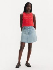 Levi´s Spódnica dżinsowa w kolorze błękitnym rozmiar: W23. Niebieskie spódnice s, z aplikacjami, z bawełny, klasyczne, mini, rozkloszowane. Za 88.02 zł.