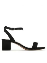 ONLY Shoes Sandały Onlhanna-1 15289352 Czarny. Czarne sandały ONLY SHOES, bez wzorów, z materiału, bez obcasa, na słupku, bez zapięcia. Za 229.99 zł.