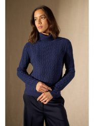 Perfect Cashmere Kaszmirowy golf "Poso" w kolorze granatowym rozmiar: L. Niebieskie swetry Perfect Cashmere, l, bez wzorów, z kaszmiru, bez ramiączek. Za 1,087.99 zł.