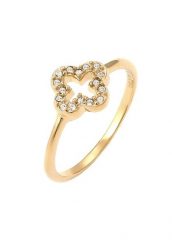 Elli Pierścionek z Kamieniami Damski Cloverleaf Szklane Kryształy Xilion Szlif Biały 925 Sterling Silver Pierścionki 1 ct. Białe pierścionki Elli, srebrne. Za 198.99 zł.