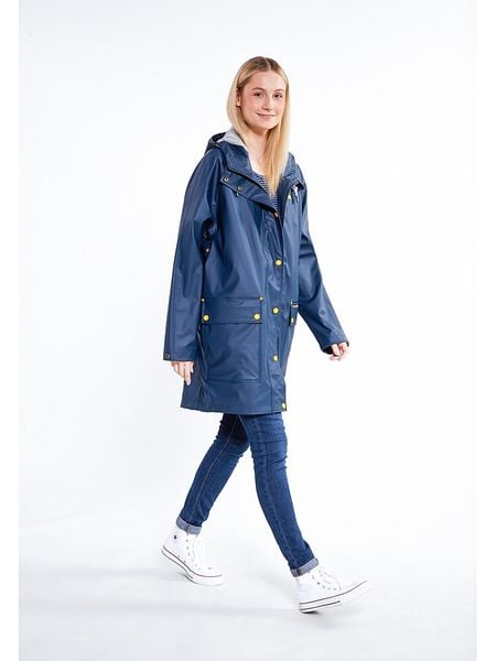 Schmuddelwedda Płaszcz przeciwdeszczowy w kolorze granatowym rozmiar: XL/XXL. Niebieskie kurtki przeciwdeszczowe Schmuddelwedda, s, bez wzorów, sportowe, bez kaptura. Za 257.92 zł.