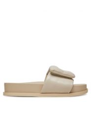 Armani Exchange Klapki XDP061 XV926 01819 Écru. Klapki Armani Exchange, bez wzorów, ze skóry, bez obcasa, bez zapięcia. Za 419.99 zł.