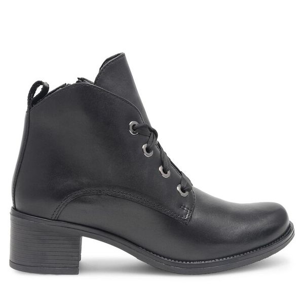 Trzewiki Lasocki. Czarne botki Lasocki, bez wzorów, bez obcasa, na słupku, bez zapięcia. Za 169.99 zł.