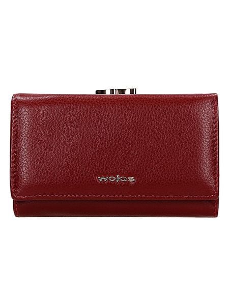 Wojas Skórzany portfel w kolorze czerwonym - 14,5 x 8,5 x 3 cm rozmiar: onesize. Czerwone portfele Wojas, bez wzorów, z materiału. Za 166.10 zł.