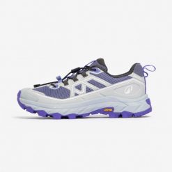 Buty turystyczne damskie MH900 Light. Fioletowe buty trekkingowe QUECHUA, bez wzorów, z kauczuku, bez zapięcia, trekkingowe. Za 349.99 zł.