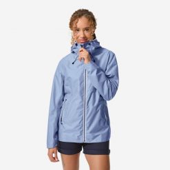 Kurtka żeglarska damska Decathlon Sailing 100. Niebieskie kurtki Decathlon, m, bez wzorów, z materiału, sportowe, bez kaptura. Za 129.99 zł.