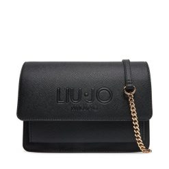 Torebka Liu Jo. Czarne kopertówki Liu Jo, bez wzorów, wizytowe, bez dodatków. Za 379.99 zł.