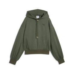 Bluza z kapturem z regulowanym sznurkiem damska Puma. Zielone bluzy Puma, l, bez wzorów, bez ramiączek, z kapturem. Za 289.50 zł.