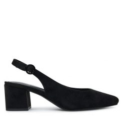 Czółenka JENNY. Czarne czółenka Jenny, bez wzorów, bez obcasa, bez zapięcia. Za 119.99 zł.