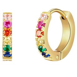 EASTSIDE Kolczyki kreole ze stali szlachetnej Stal szlachetna Cyrkonia żółte złoto Kolczyki koła 1 ct Damski. Żółte kolczyki Eastside, z cyrkonią, pozłacane. Za 149.99 zł.