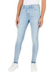 Pepe Jeans Dżinsy - Slim fit - w kolorze błękitnym rozmiar: W28. Niebieskie jeansy Pepe Jeans, z aplikacjami, z jeansu, klasyczne, z podwyższonym stanem. Za 185.32 zł.