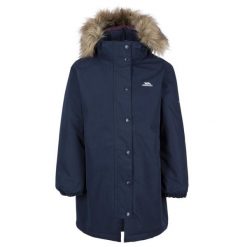 Trespass Astound - Damska kurtka przeciwdeszczowa Tp50 Navy. Niebieskie kurtki narciarskie Trespass, bez wzorów, z futra, bez kaptura, narciarskie. Za 251.99 zł.