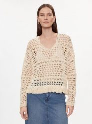 Kontatto Sweter 3M2063C Beżowy Regular Fit. Brązowe swetry Kontatto, m, bez wzorów, z bawełny, bez ramiączek. Za 279.99 zł.