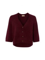 MOS MOSH Kardigan z zawartością wełny i alpaki - MMThora Lizet Kobiety czerwony, L. Czerwone swetry Mos Mosh, l, bez wzorów, z wełny, bez ramiączek. Za 499.95 zł.