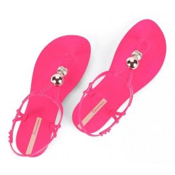 Sandały Klasy Ipanema Sphers Damskie. Czerwone sandały Ipanema, bez wzorów, z materiału, bez obcasa, bez zapięcia. Za 188.99 zł.