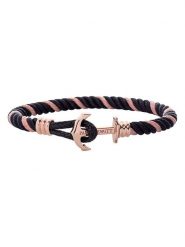 Paul Hewitt Bransoletka w kolorze czarno-jasnoróżowym rozmiar: L. Czarne bransoletki paul hewitt, ze stali. Za 121.80 zł.
