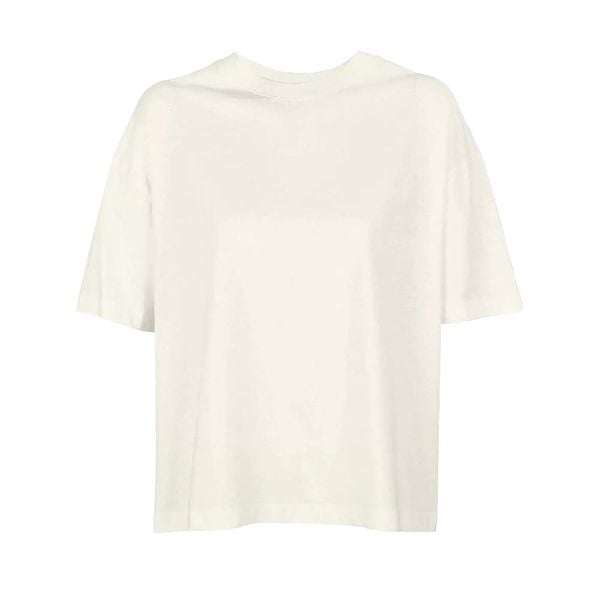 Koszulka Damska Boxy Oversized T-shirt. Białe t-shirty SOL'S, s, bez wzorów, sportowe, bez kołnierzyka, bez ramiączek. Za 72.99 zł.