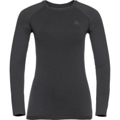 Koszulka termoaktywna damska z długim rękawem Odlo Performance Warm Eco. Czarne t-shirty sportowe ODLO, uniwersalny, bez wzorów, z materiału, bez ramiączek, narciarskie. Za 346.85 zł.