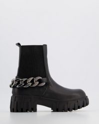 CZARNE SZTYBLETY 93930 BLACK. Czarne botki Venezia, bez wzorów, ze skóry, bez obcasa, bez zapięcia. Za 259.00 zł.