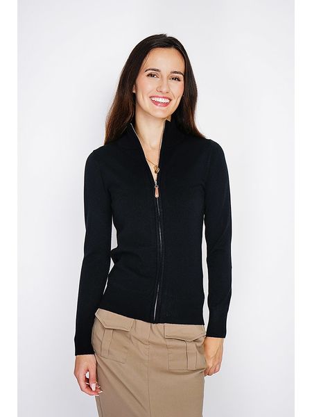 C& Jo Kardigan w kolorze czarnym rozmiar: 42. Czarne swetry C& Jo, bez wzorów, z kaszmiru, klasyczne, bez ramiączek. Za 122.09 zł.