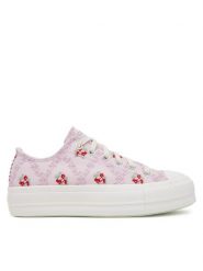 Converse Trampki Chuck Taylor All Star Lift Platform Rose Cross Stitch A13660C Różowy. Czerwone trampki Converse, bez wzorów, z materiału, retro, bez zapięcia. Za 269.99 zł.