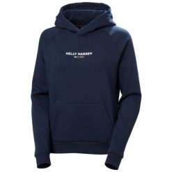 Bluza damska z kapturem Helly Hansen Fleece. Niebieskie bluzy Helly Hansen, bez wzorów, bez ramiączek, z kapturem. W wyprzedaży za 236.65 zł.
