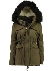 Geographical Norway Parka "Celeste" w kolorze oliwkowym rozmiar: L. Brązowe płaszcze Geographical Norway, l, bez wzorów, bez kaptura. Za 272.31 zł.