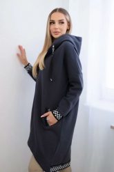 Bluza na suwak z kapturem grafitowa. Szare bluzy KESI, l, bez wzorów, z bawełny, z kapturem, trekkingowe. Za 355.46 zł.