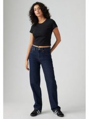 Levi's Dżinsy - Comfort fit - w kolorze granatowym rozmiar: W25. Niebieskie jeansy Levi's, s, z aplikacjami, ze skóry, klasyczne. Za 247.99 zł.