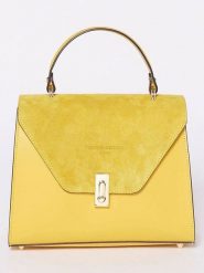 Victor & Hugo Paris Skórzana torebka "Shak" w kolorze żółtym - 23,5 x 20 x 10 cm rozmiar: onesize. Żółte torebki klasyczne Victor & Hugo Paris, bez wzorów, z materiału, przez ramię, bez dodatków. Za 260.99 zł.