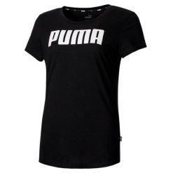 T-shirt z krótkim rękawem damski Puma ESS. Czarne t-shirty Puma, s, bez wzorów, sportowe, bez kołnierzyka, bez ramiączek. Za 61.99 zł.