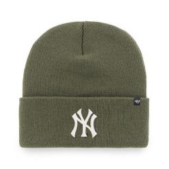 Czapka New York Yankees 47Brand MLB Haymaker. Zielone czapki zimowe 47 Brand, bez wzorów, z materiału, klasyczne. Za 154.50 zł.