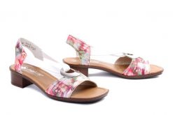 RIEKER 62662-90 multi, sandały damskie. Sandały Rieker, bez wzorów, bez obcasa, na obcasie, bez zapięcia. Za 269.90 zł.