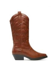 ONLY Shoes Kowbojki Onlbronco 15304379 Brązowy. Brązowe kozaki ONLY SHOES, bez wzorów, ze skóry, bez obcasa, na słupku, bez zapięcia. Za 349.99 zł.