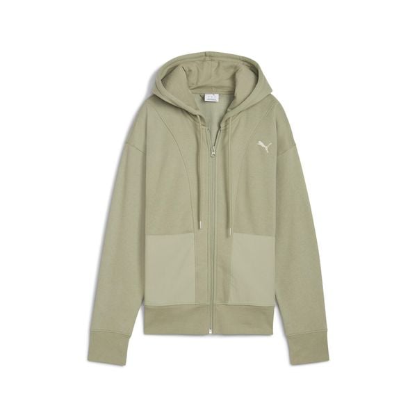 Damska rozpinana bluza z kapturem HER o luźnym kroju PUMA. Zielone bluzy z kapturem Puma, l, bez wzorów, z kapturem, do biegania. W wyprzedaży za 249.00 zł.