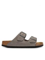 Birkenstock Klapki Arizona Sfb 1013645 Szary. Szare klapki Birkenstock, bez wzorów, ze skóry, bez obcasa, bez zapięcia. Za 579.99 zł.