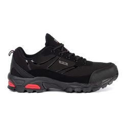 Czarne buty trekkingowe damskie DK. Czarne buty trekkingowe ze skóry ekologicznej, bez zapięcia. Za 197.04 zł.