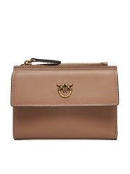 PINKO Portfel Compact Wallet AI 25-26 PCPL 103612 A29Q Beżowy. Brązowe portfele Pinko, bez wzorów, ze skóry. Za 749.99 zł.