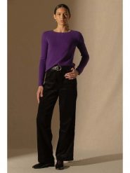 Perfect Cashmere Kaszmirowy sweter "Oprah" w kolorze fioletowym rozmiar: L. Różowe swetry Perfect Cashmere, l, bez wzorów, z kaszmiru, bez ramiączek. Za 402.45 zł.