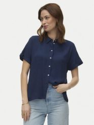 Vero Moda Koszula Alice 10342668 Granatowy Regular Fit. Niebieskie koszule Vero Moda, m, bez wzorów, z wiskozy, bez kołnierzyka, bez ramiączek. Za 99.99 zł.