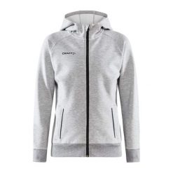 Damska bluza z kapturem Craft core soul hood. Szare bluzy Craft, xl, bez wzorów, z bawełny, bez ramiączek, z kapturem. Za 404.05 zł.